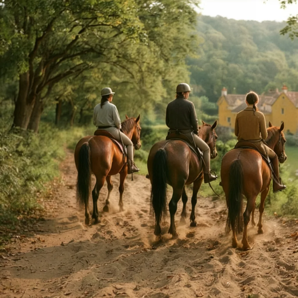 Balade à cheval en Dordogne, autour de Terrasson-Lavilledieu