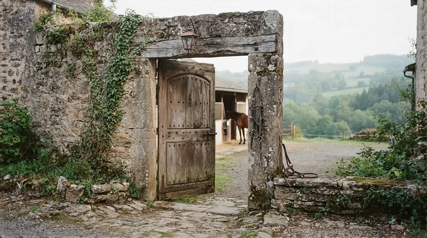 Entrée du Écuries Marie Bizac, centre équestre à Terrasson-Lavilledieu
